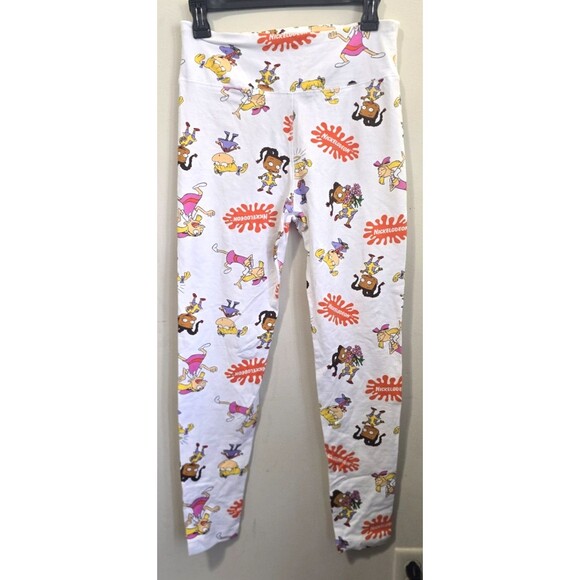 Nickelodeon Pants - Nickelodeon Rugrats Yoga Leggings White Cartoon Print Women Stretch Pants Size L
